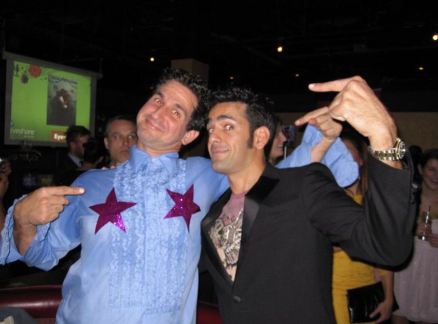 Two guests with sparkling star shirts, Social Media Prom 2010