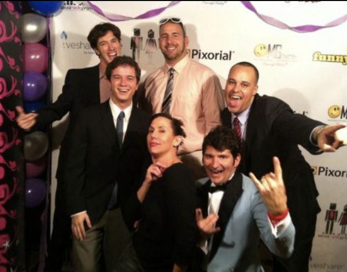 Group photo at Social Media Prom 2010 step-and-repeat